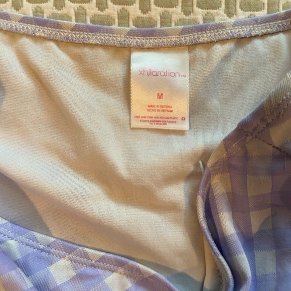 Purple Gingham High-Waisted Bikini Set - Picture 9 of 9